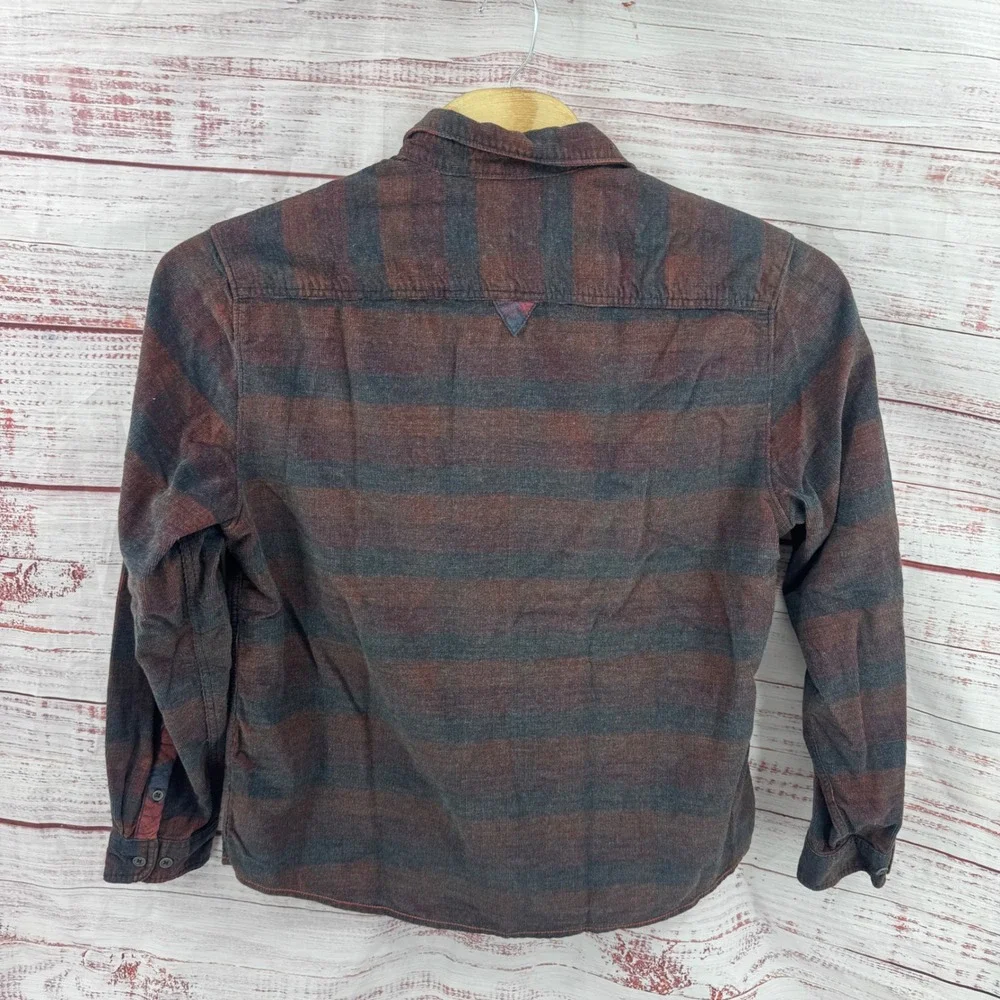 Carbon 2 Cobalt Flannel Shirt Mens Large Button Front Double Pocket Casual